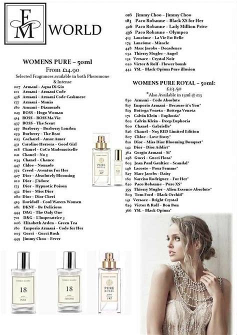 pure royal fragrance list